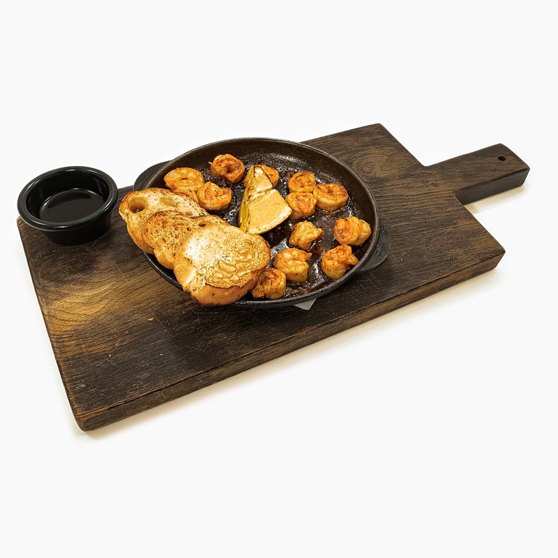 Креветки жареные с чесноком