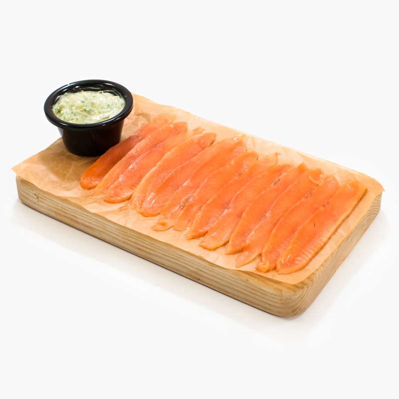 Семга слабосоленая с маслом