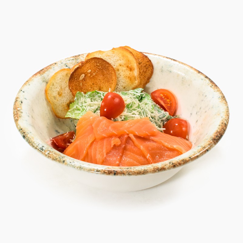 Цезарь с семгой слабосоленой