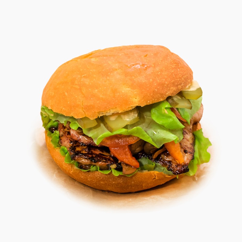 Бургер с курицей гриль