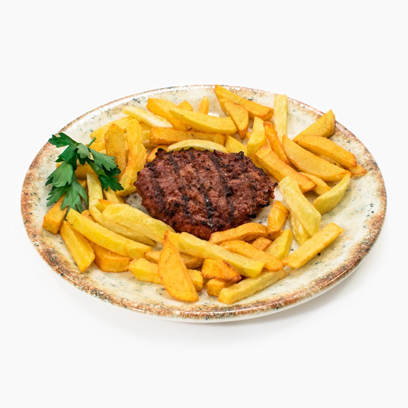 Котлета рубленая с жареным картофелем